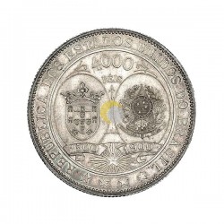 Brazil 1900 4.000 Reis Silver