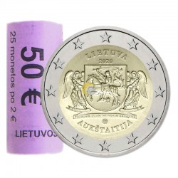 Lithuania 2020 2€ Aukštaitija - Upper Lithuania ROLL