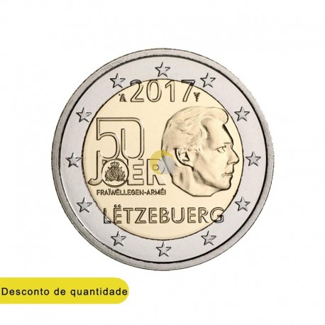 Luxemburgo 2017 2€ 50 Anos do Exército