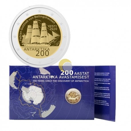 Estonie 2020 2€ Première Expédition Antarctique