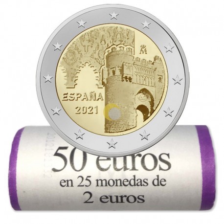 Espanha 2021 2€ Toledo - ROLO 25 moedas