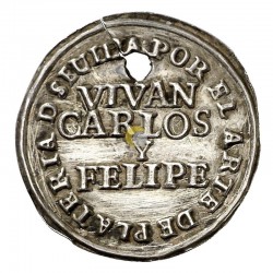 Espagne 1759 Médaille AG Carlos y Felipe