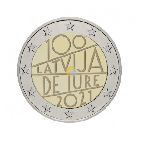 Lettonie 2021 2€ Latvija de Iure