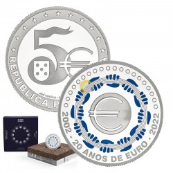Portugal 2022 5€ 20 Years of Euro PROOF