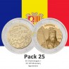 Andorra 2022 PACK 25 x 2€ Monetary Agreement + Charlemagne