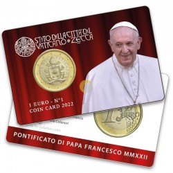 Vaticano 2022 1€ Papa Francisco 1º Coincard