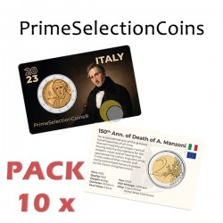 Italy 2023 2€ 10 x COINCARD Manzoni