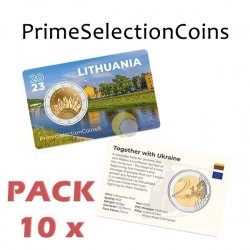 Lithuania 2023 2€ 10 x COINCARD Ukraine