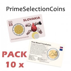 Slovakia 2023 2€ 10 x COINCARD Blood Transfusion