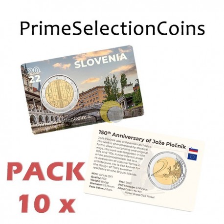 Slovenia 2022 2€ 10 x COINCARD Joze Plecnik