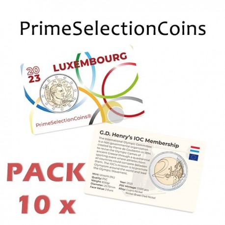 Luxembourg 2023 2€ 10 x COINCARD Grand Duke Henri