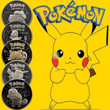 Niue 2001 1$ Pokémon - 5 moedas